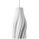 Posh 1 Light 5.5 inch White/Silver Multi-Drop Pendant Ceiling Light