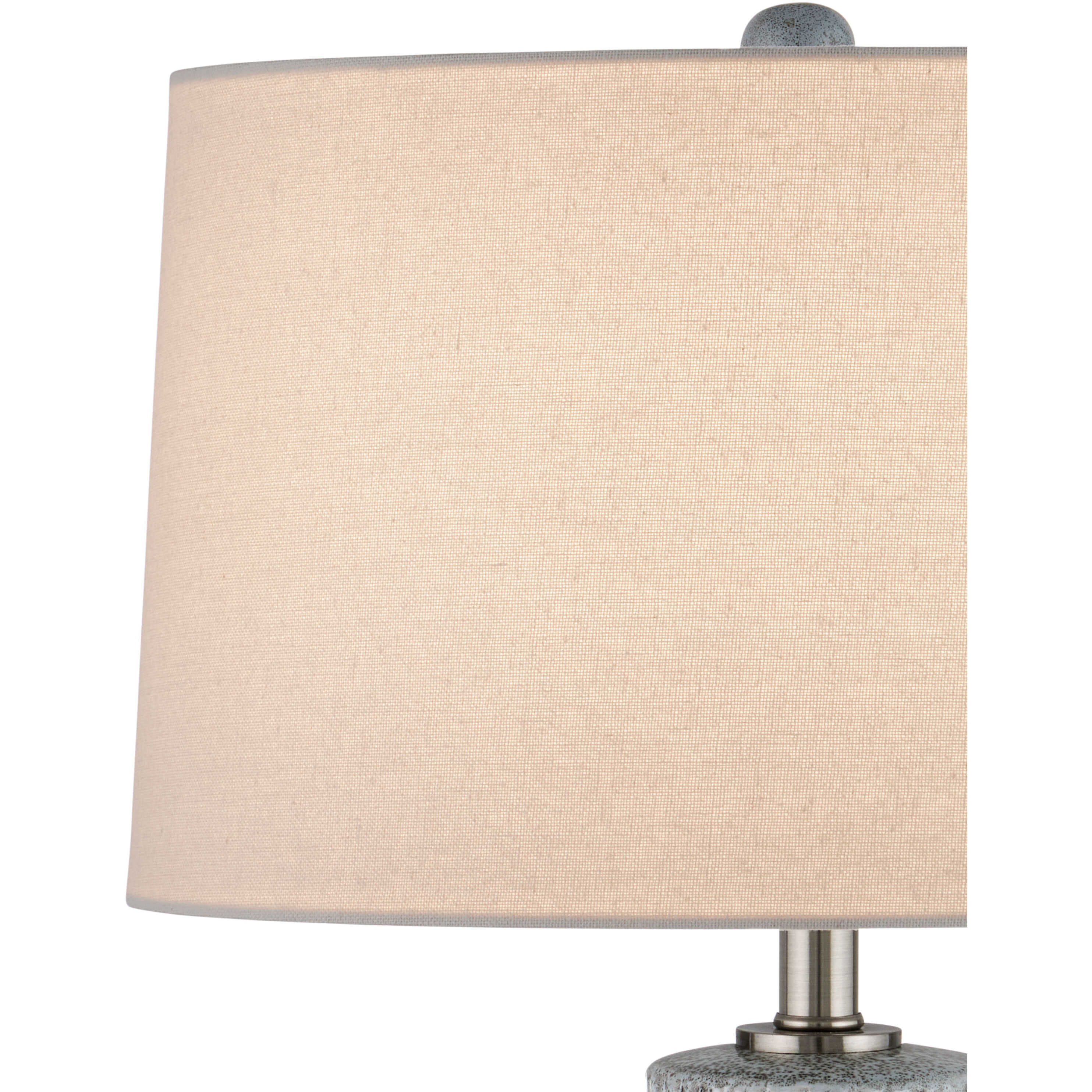 Fidella 24 inch 150 watt Reactive Black & White/Brushed Nickel Table Lamp Portable Light