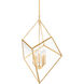 Brookfield 5 Light Vintage Gold Leaf Hanging Lantern Ceiling Light