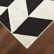 Optika 36 X 24 inch Black/White Rug in 2 x 3