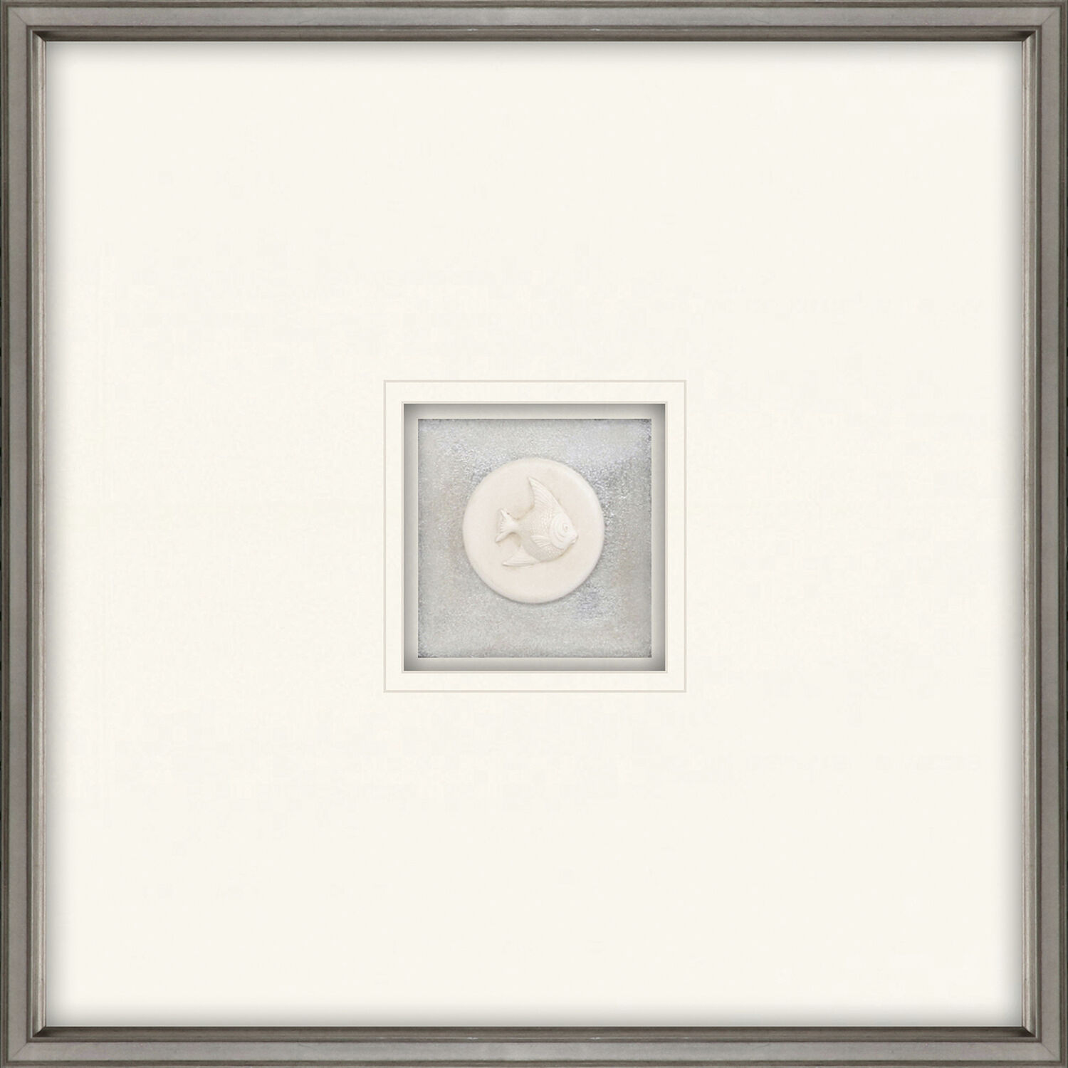 Animals White and Blue Framed Art