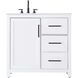 Alina 36 X 34 inch White Bathroom Vanity Cabinet