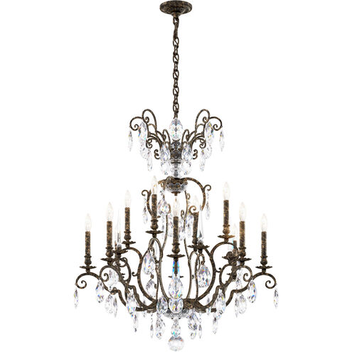 Renaissance Nouveau 12 Light 32 inch Heirloom Bronze Chandelier Ceiling Light, Adjustable Height