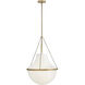 Collins 1 Light 20 inch Heritage Brass Chandelier Ceiling Light