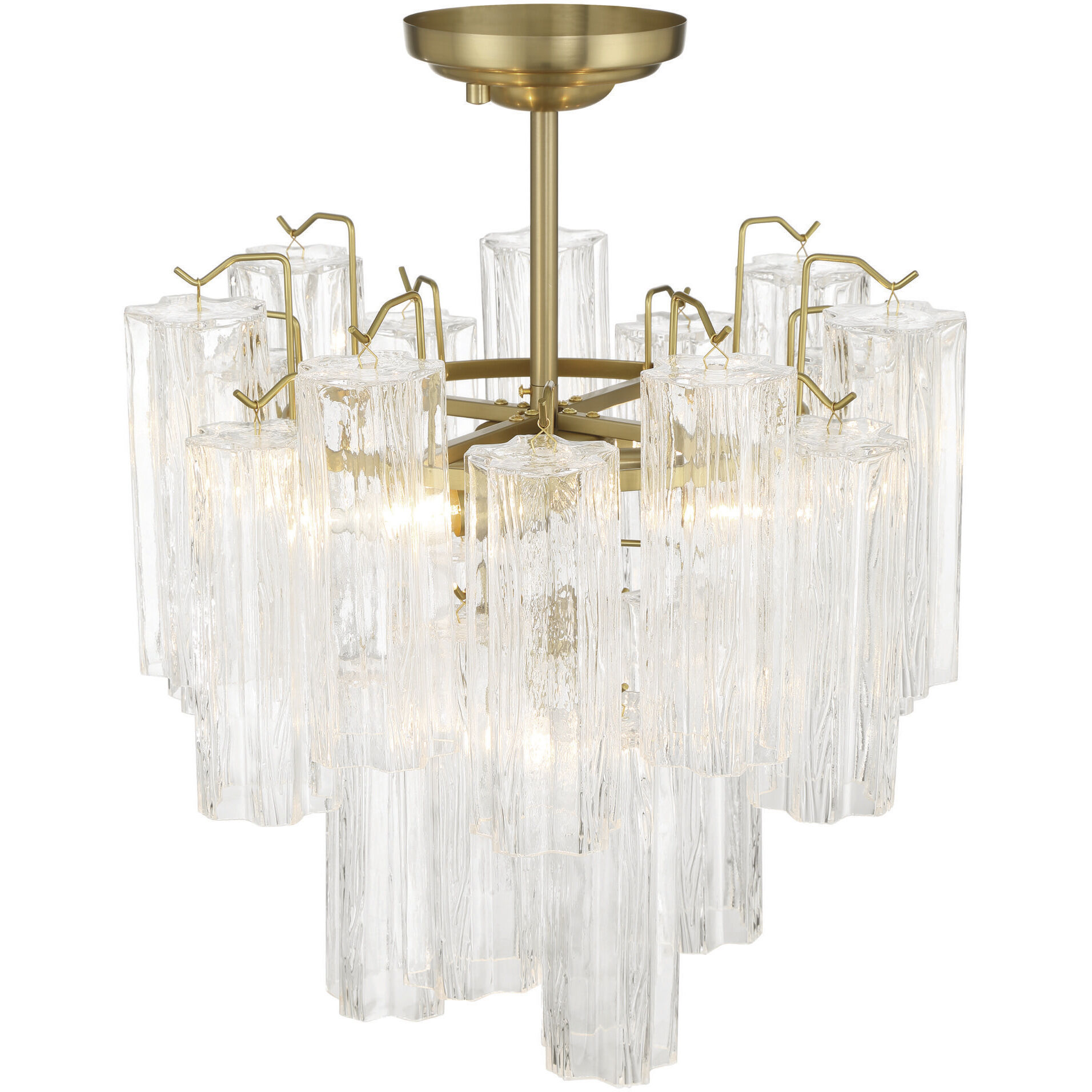 Sophia 5 Light 17.75 inch Brass Semi Flush Mount Ceiling Light
