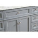 Park Avenue 48 X 35 inch Grey with Carrara White Marble Vanity Set in Gray