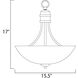 Logan 3 Light 15.5 inch Oil Rubbed Bronze Invert Bowl Pendant Ceiling Light