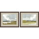 Landscapes Blue and Beige and Green Framed Art