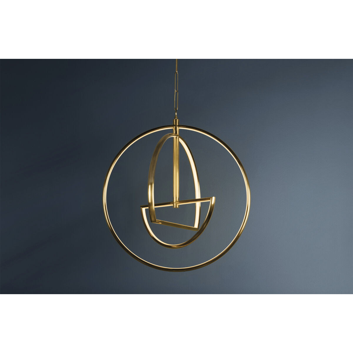 Welland LED 28 inch Aged Brass Chandelier Ceiling Light