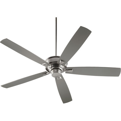 Alton 70 inch Satin Nickel with Reversible Satin Nickel and Walnut Blades Indoor Ceiling Fan