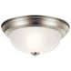 Independence 2 Light 11 inch Brushed Nickel Flush Mount Light Ceiling Light