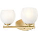 Colette Vanity Wall Light in Modern Gold