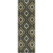 Modern Classics 96 X 30 inch Dark Green, Charcoal, Olive, Khaki Rug