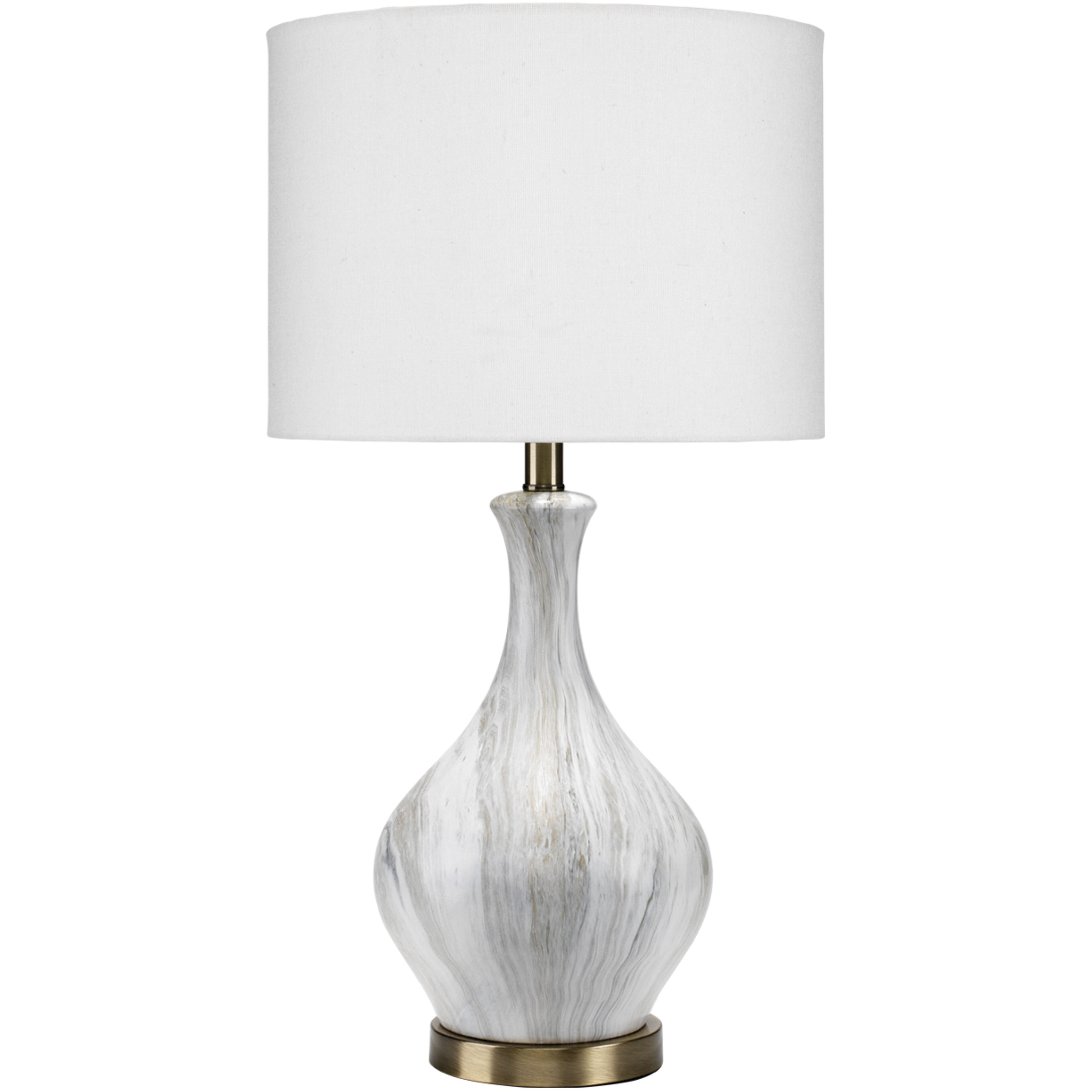 Mila 26.5 inch 100 watt Grey Table Lamp Portable Light