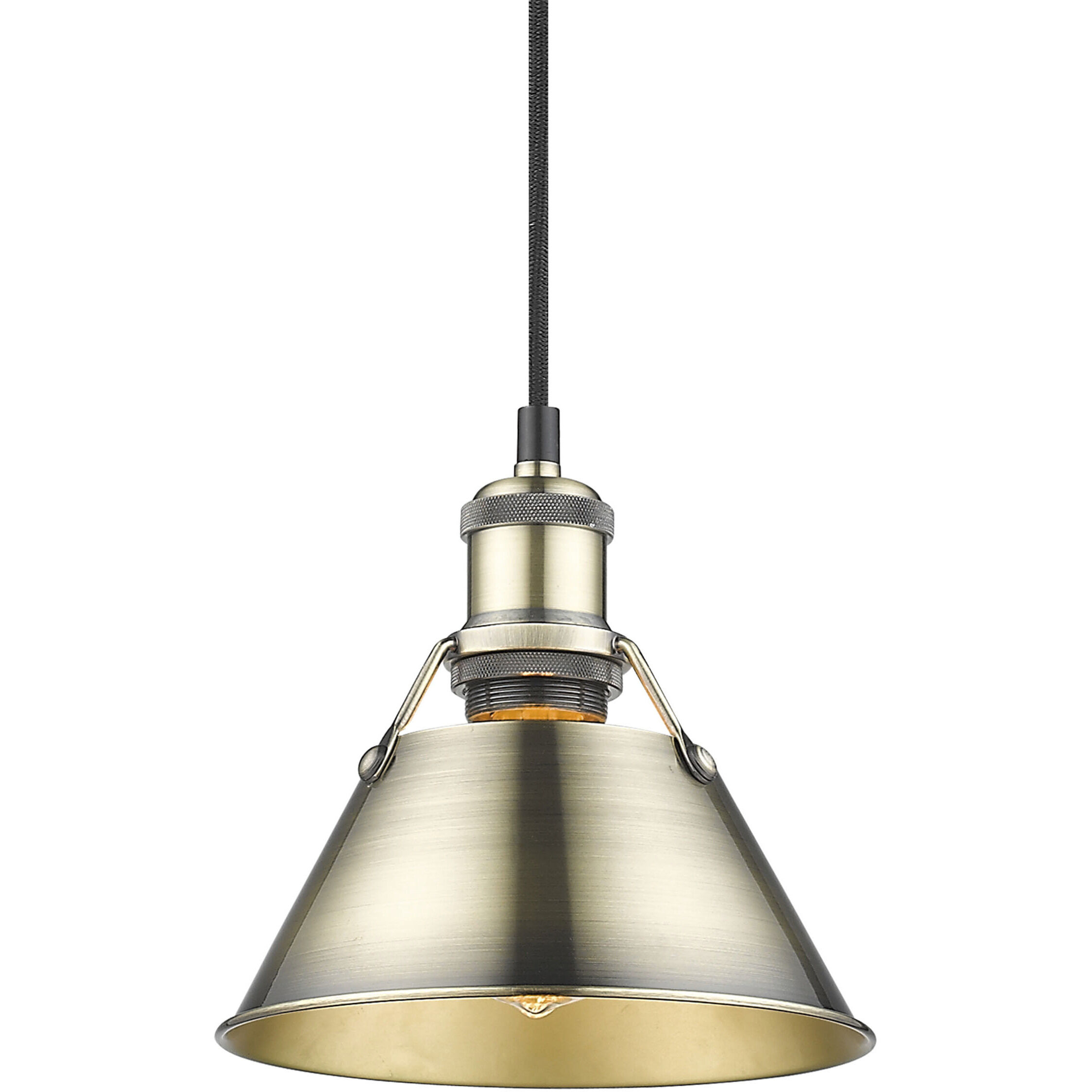 Yep Orwell 1 Light 7.5 inch Pewter Pendant Ceiling Light in Matte Black, Small