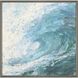 Summer Wave Blue and Green and White Framed Art