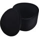 Linder 17.25 inch Black Storage Ottoman