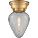 Aditi Geneseo 1 Light 7 inch Brushed Brass Flush Mount Ceiling Light, Aditi