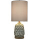 Signature 23.3 inch 100 watt Blue Table Lamp Portable Light