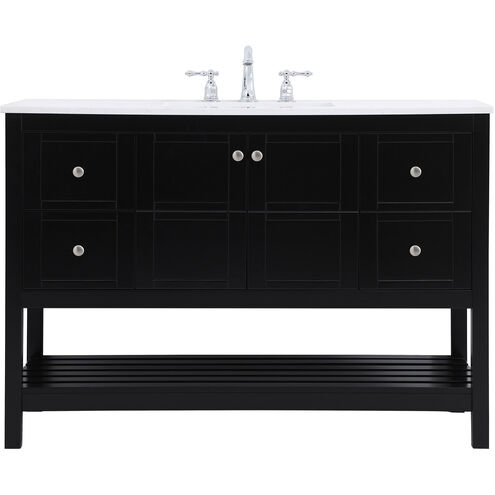 Theo 48 X 22 X 34 inch Black Vanity Sink Set