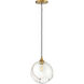 Lisa McDennon Skye 1 Light 10.75 inch Heritage Brass Indoor Pendant Ceiling Light