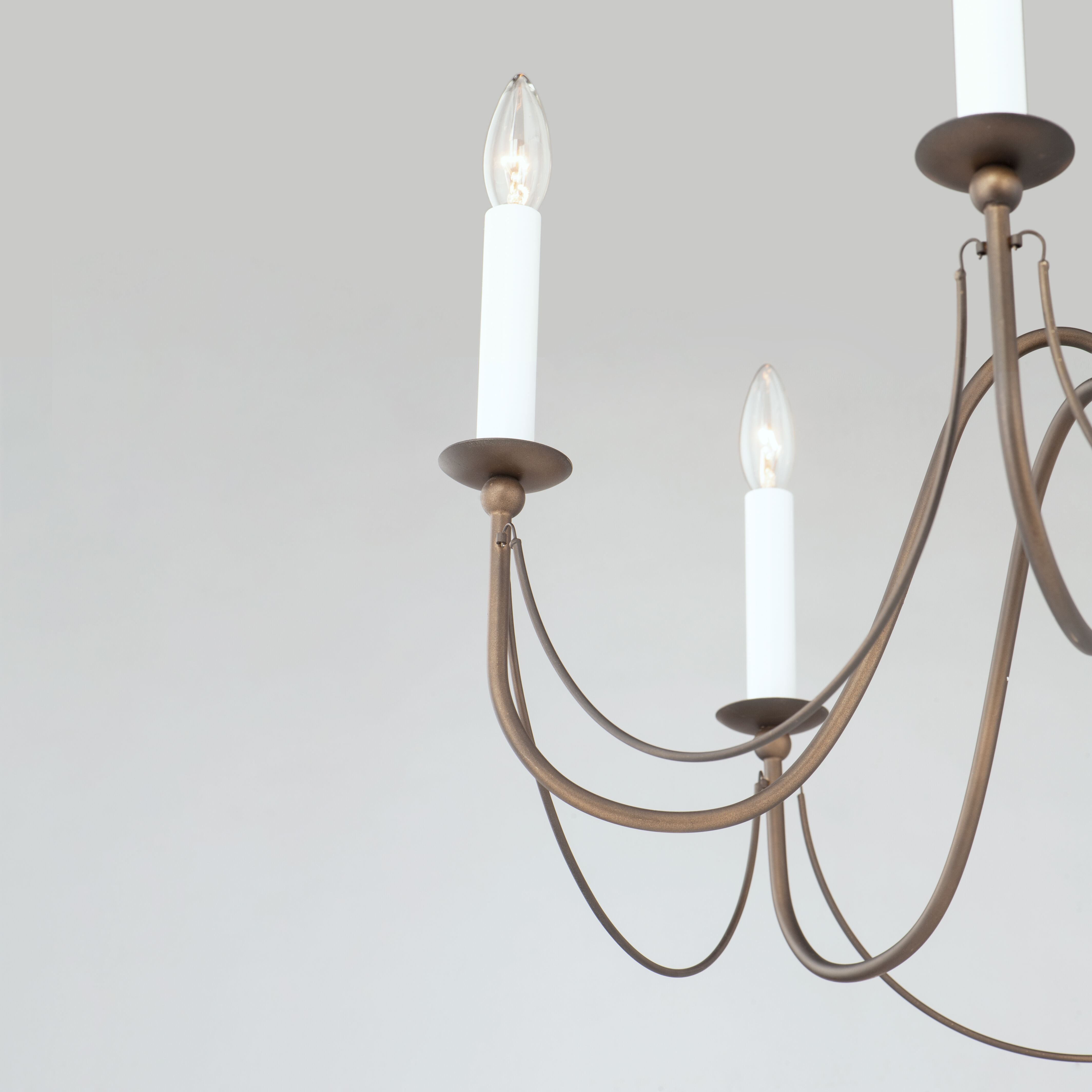Plumette 6 Light 28 inch Chestnut Bronze Chandelier Ceiling Light
