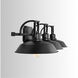 Elijah 3 Light 30.5 inch Matte Black Vanity Light Wall Light