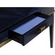 Kallista 47 inch Dark Sapphire/Caviar Black/Antique Brass Writing Desk