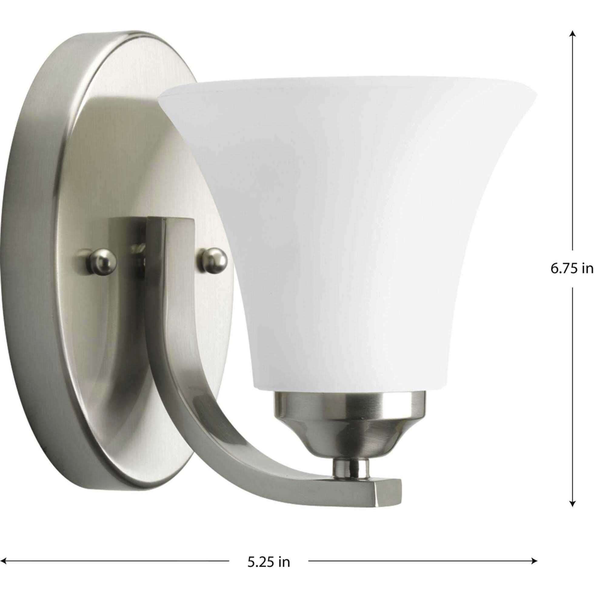 Adorn 1 Light 5.25 inch Brushed Nickel Bath Vanity Wall Light