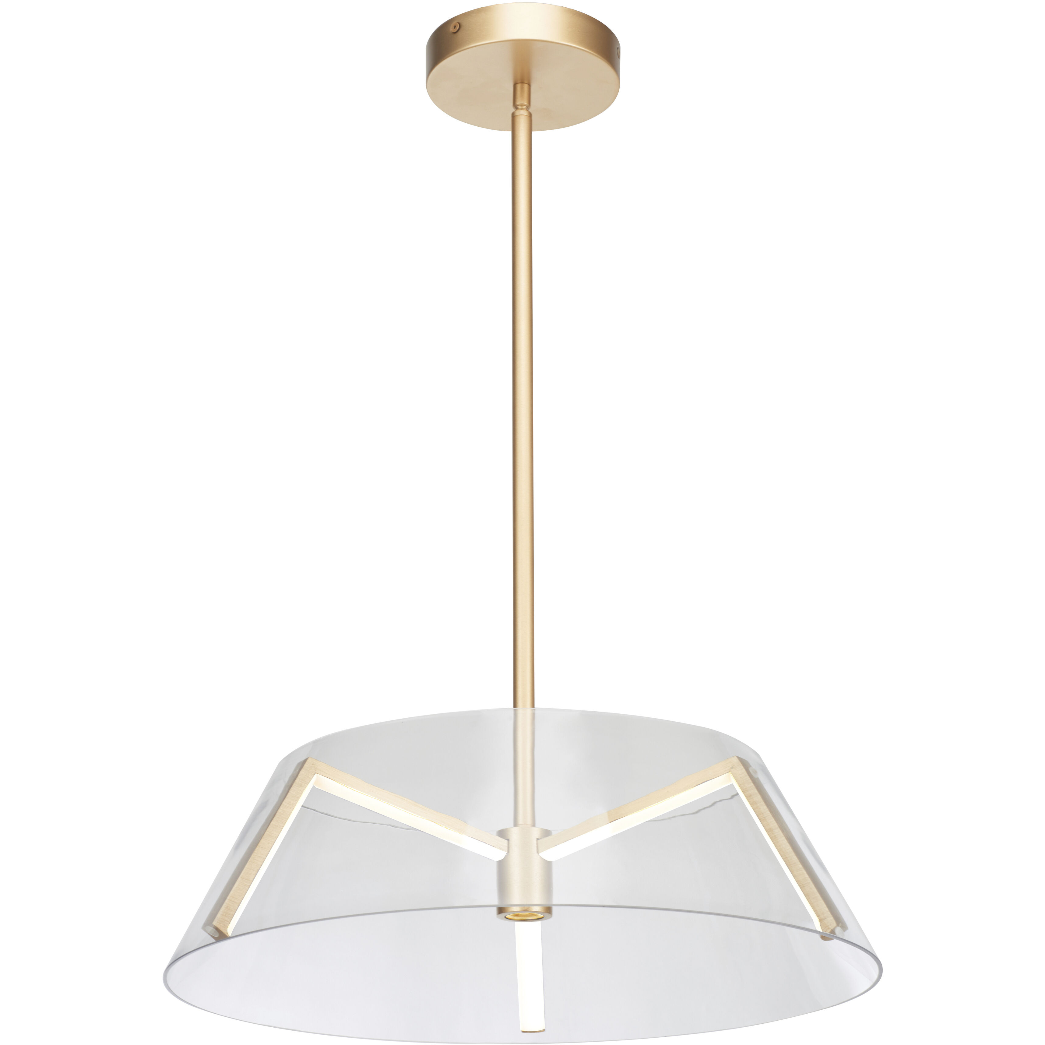 Talon LED 19.6 inch Brushed Brass Pendant Ceiling Light