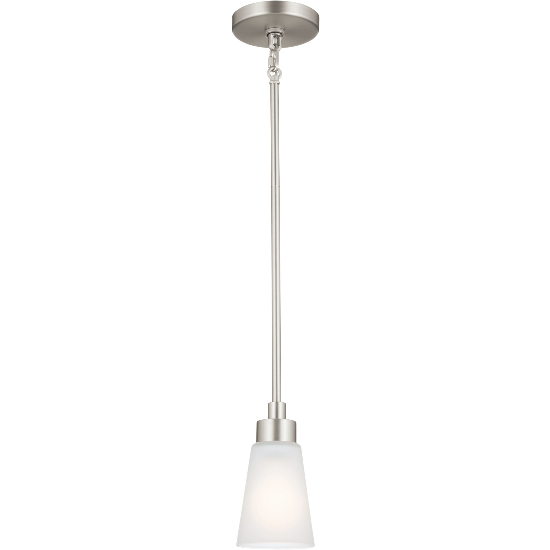 Erma 1 Light Brushed Nickel Mini Pendant Ceiling Light