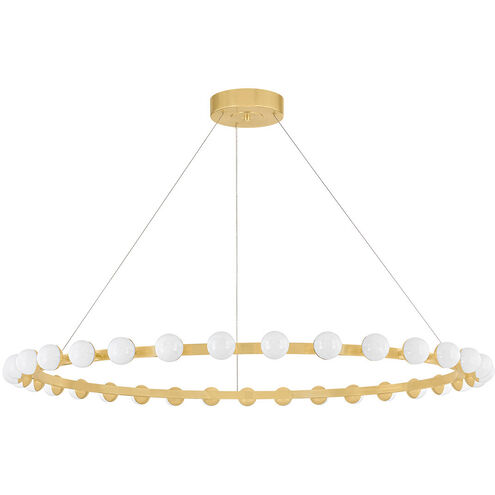 Linus LED 61 inch Vintage Brass Chandelier Ceiling Light