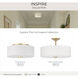 Inspire 2 Light 13 inch Satin Brass Flush Mount Ceiling Light