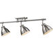 Yep Duncan 3 Light 35.38 inch Pewter Semi-Flush Mount Ceiling Light, Track Light
