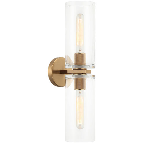 Lincoln Wall Sconce Wall Light in Aged Gold Brass