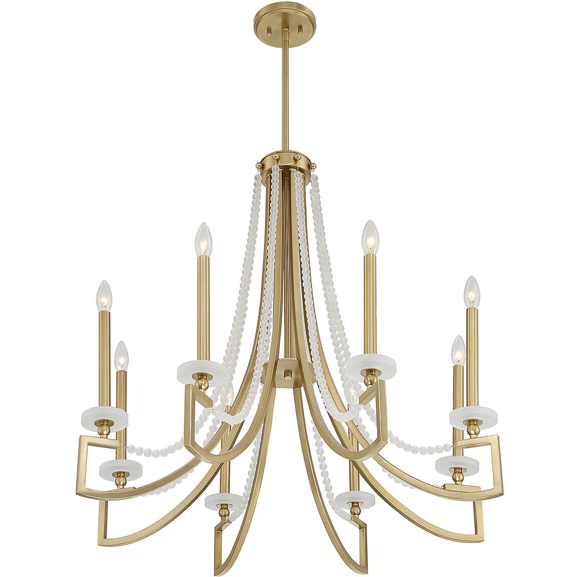 Helen 8 Light 32 inch Warm Brass Chandelier Ceiling Light