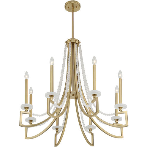Helen 8 Light 32 inch Warm Brass Chandelier Ceiling Light