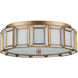 Daze LED 18.5 inch Antique Brass Flush Mount Ceiling Light