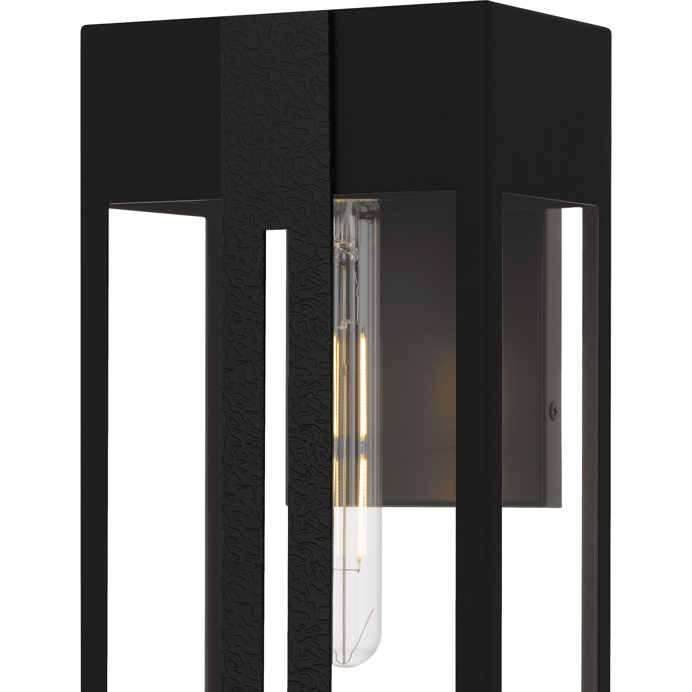 Boswell 1 Light 16 inch Matte Black Outdoor Wall Lantern, Medium