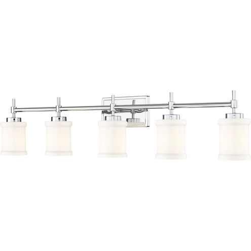 Cadoc 5 Light 40.5 inch Chrome Bath Vanity Light Wall Light