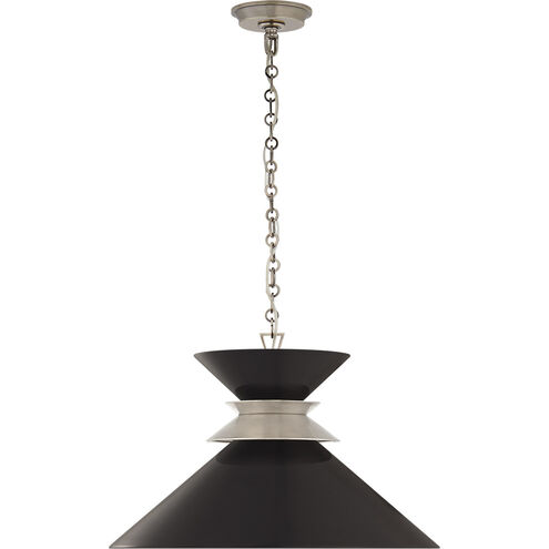 Chapman & Myers Alborg 1 Light 24 inch Antique Nickel Stacked Pendant Ceiling Light in Matte Black, Large