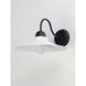 Dockside 1 Light 8.5 inch White/Black Outdoor Wall Mount in White and Black