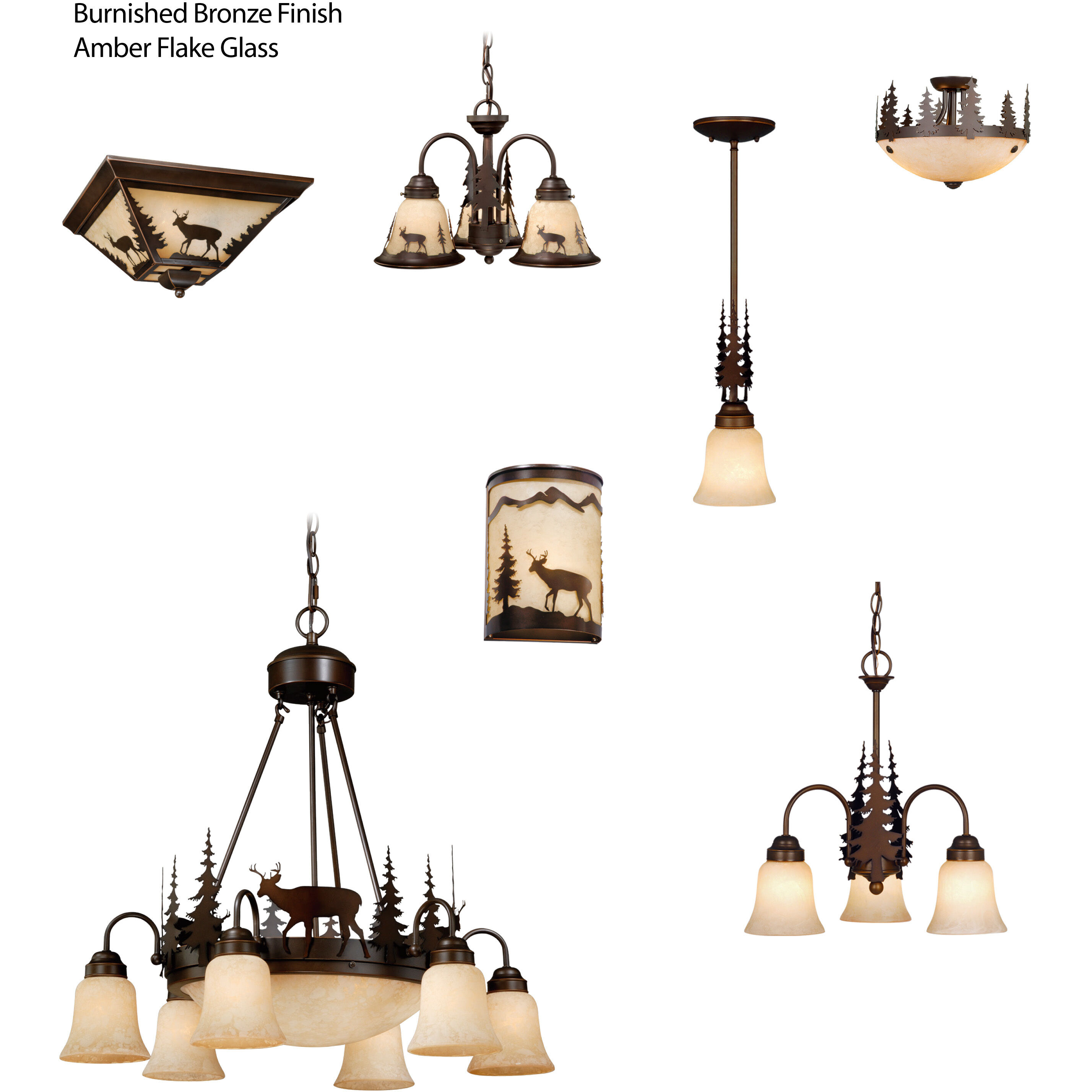 Bryce LED Burnished Bronze Convertible Light Kit