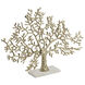 Anita Gold Finished Aluminum with White Marble Base Décor