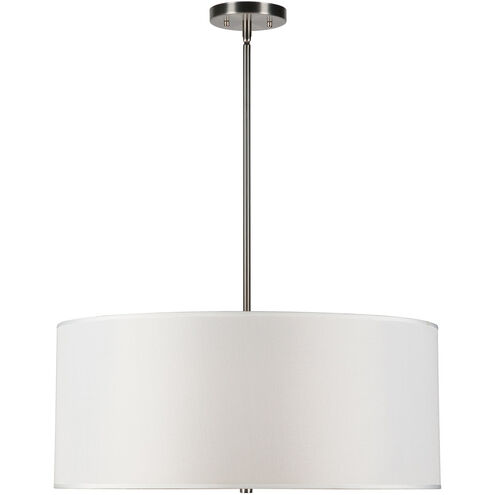 Betty 3 Light 24 inch Brushed Nickel Drum Pendant Ceiling Light