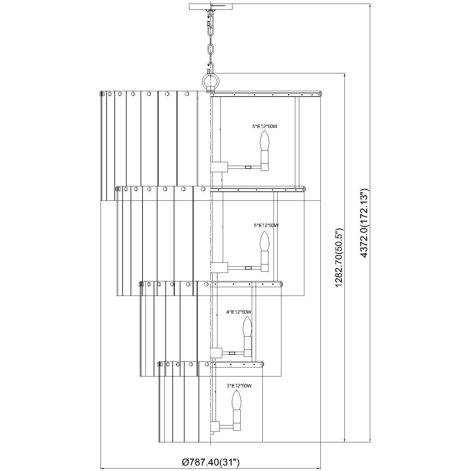 Glacier 18 Light 31 inch Modern Gold Chandelier Ceiling Light