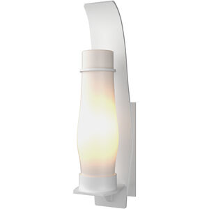 Sea Coast 1 Light 24.2 inch Coastal White Outdoor Sconce in Seeded Clear, Large