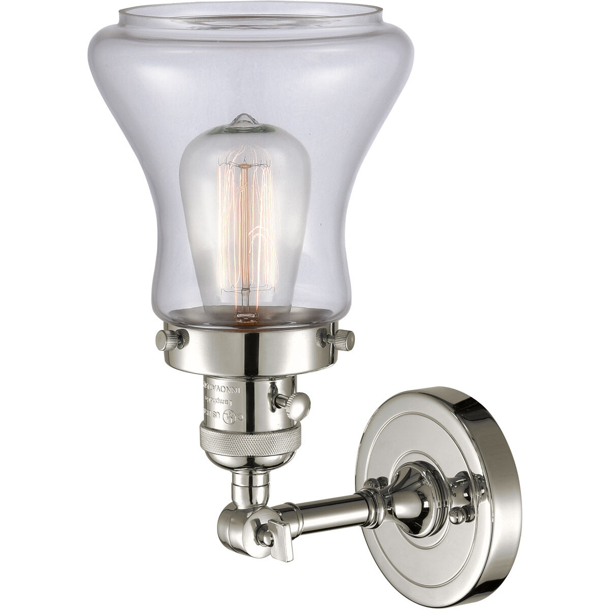 Franklin Restoration Bellmont LED 6.5 inch Polished Nickel Sconce Wall Light, Franklin Restoration