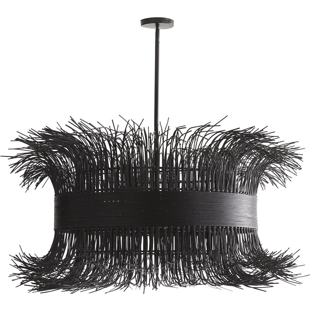 Black feather ceiling light on sale