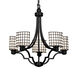 Wire Glass LED 28 inch Polished Chrome Chandelier Ceiling Light, Argyle